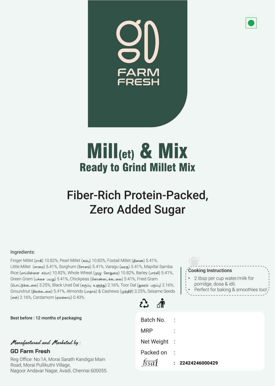 Mill(et) & Mix- Ready to grind millet health mix